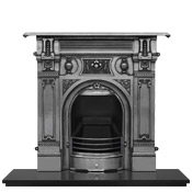 Victorian Large Cast Iron Combination Fireplace